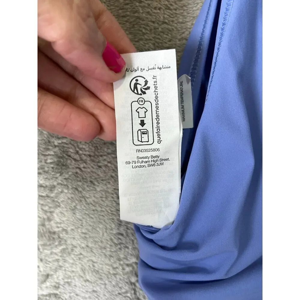Sweaty Betty Racerback Jumpsuit Periwinkle Blue Relaxed Athleisure Size 8 - Picture 9 of 12
